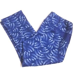 Asics Blue Patterned Yoga Pants